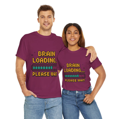 Unisex Heavy Cotton Tee (Brain Loading...Please Wait)
