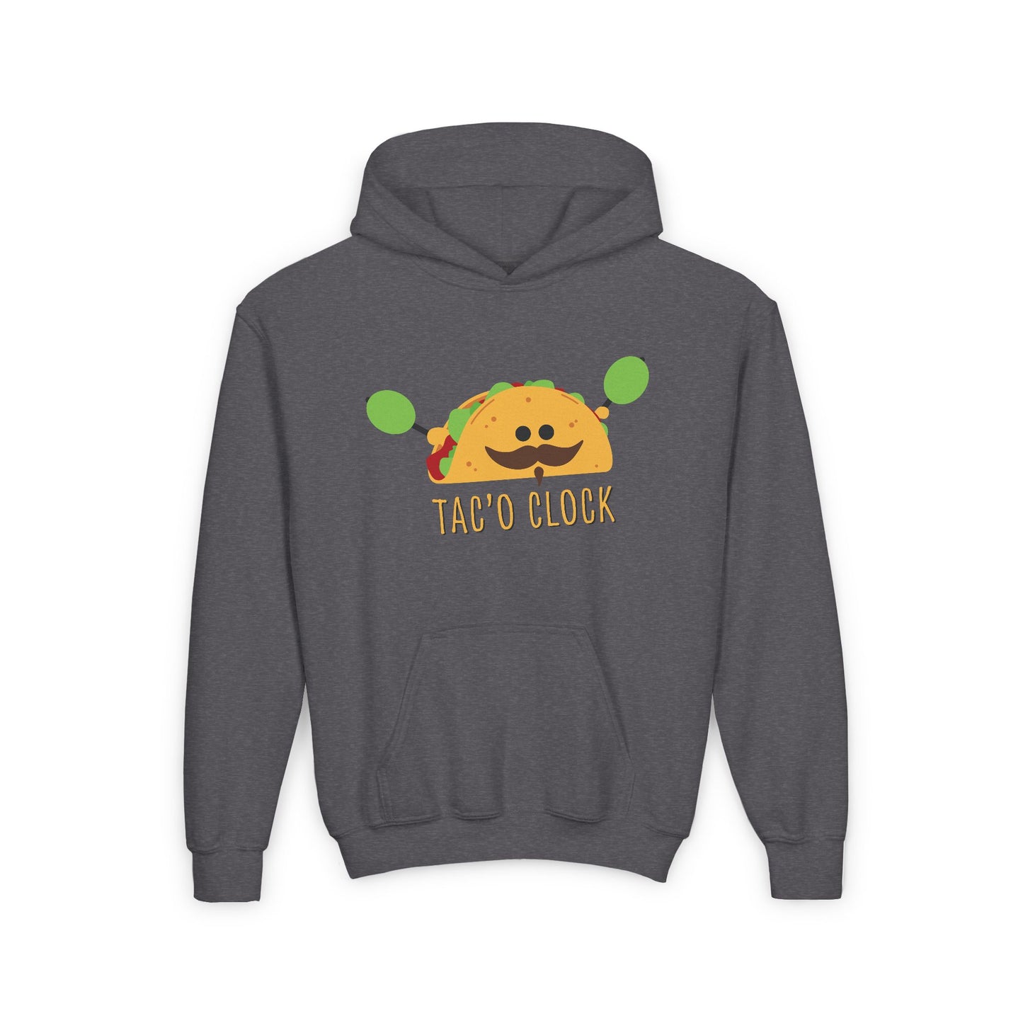 Youth Heavy Blend Hooded Sweatshirt (Tac'O Clock)