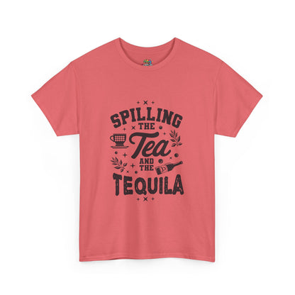 Unisex Heavy Cotton Tee (Spill Tea & Tequila)