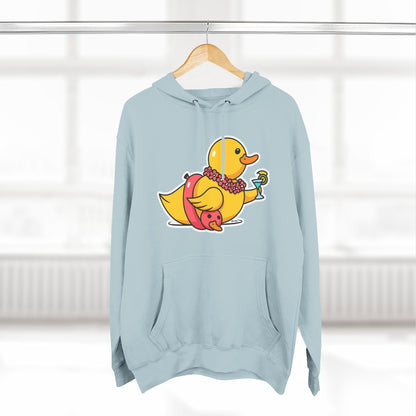 Three-Panel Fleece Hoodie (Tropical Duck)
