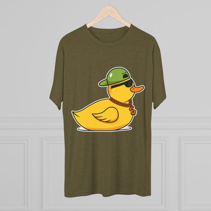 Unisex Tri-Blend Crew Tee (Ninja Duck)