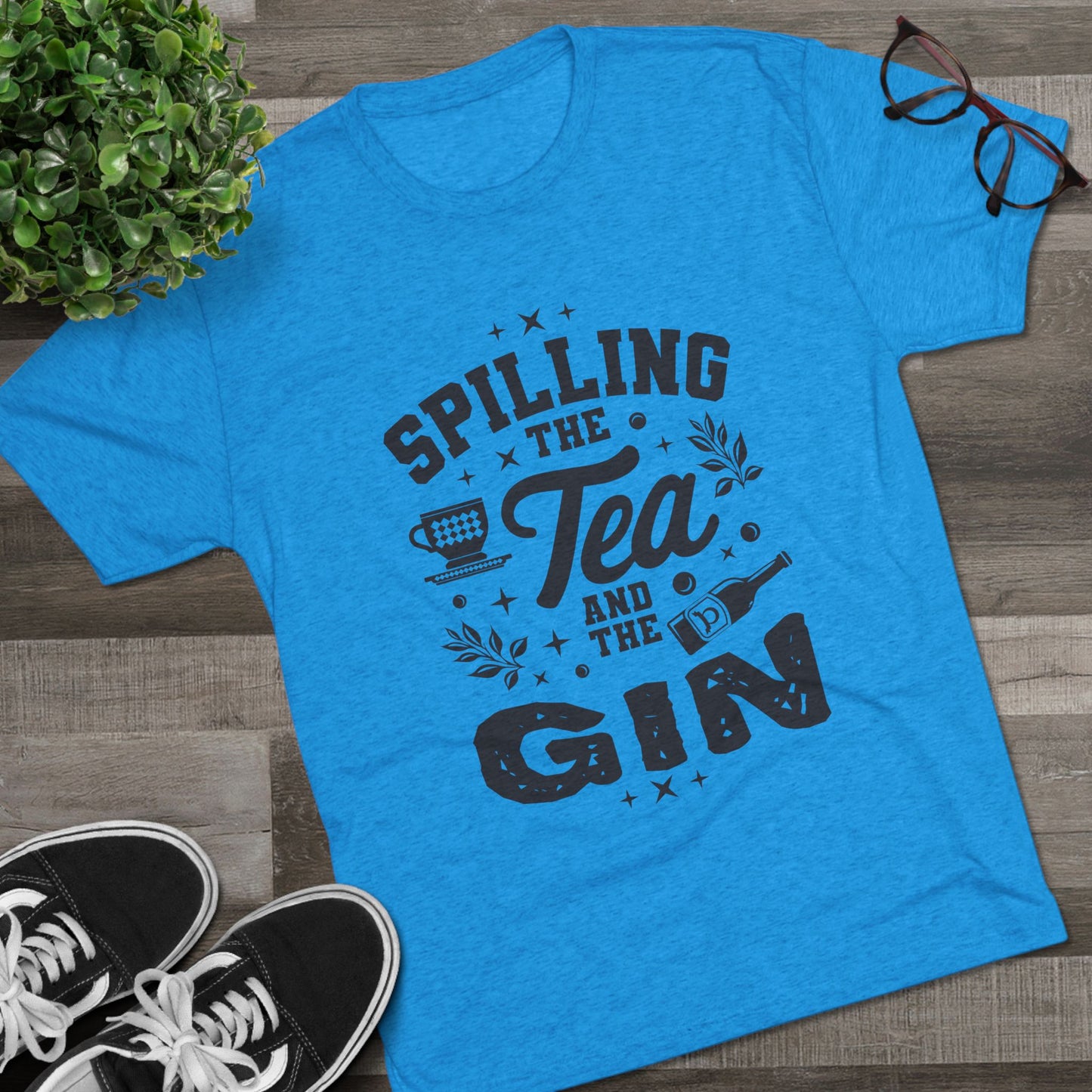 Unisex Tri-Blend Crew Tee (Spill Tea & Gin)