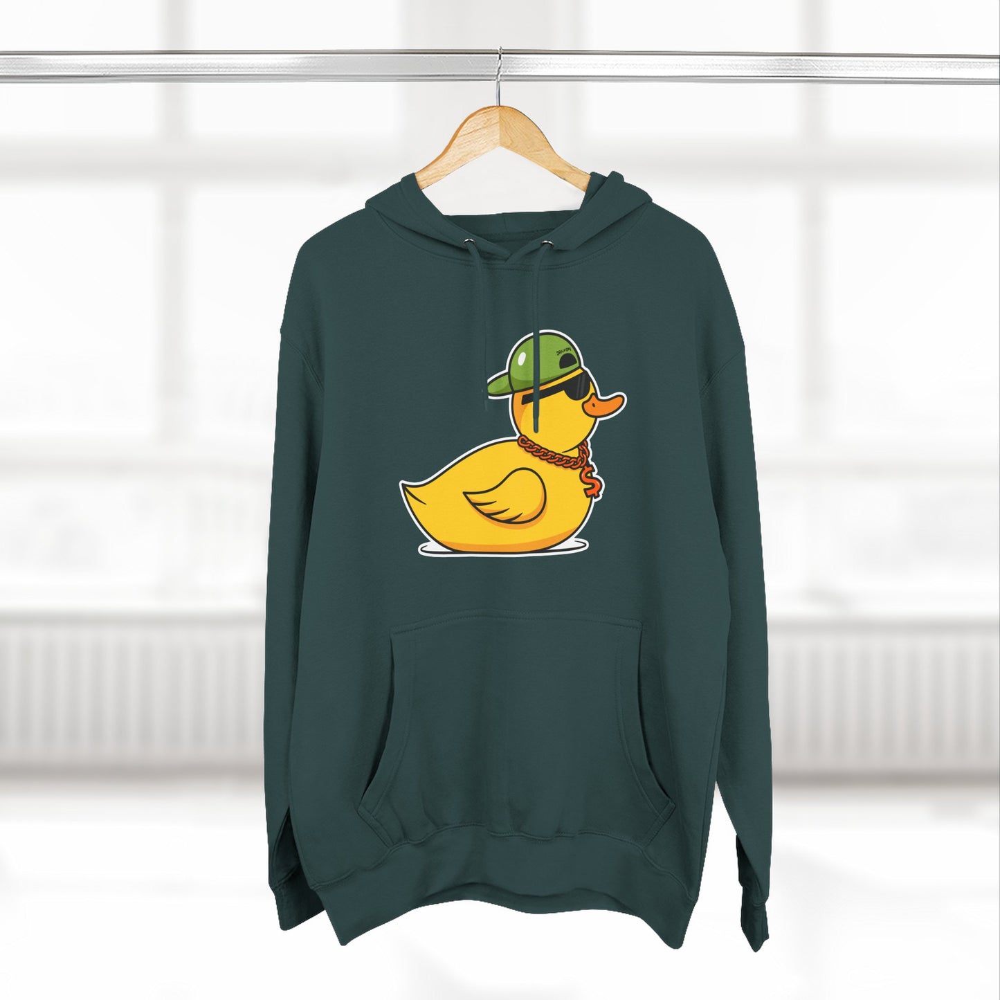 Three-Panel Fleece Hoodie (Gangster Duck)