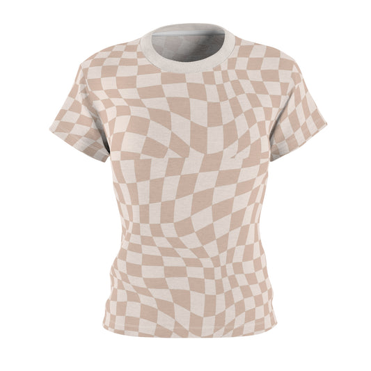 Women's Cut & Sew Tee (Beige Pixels)