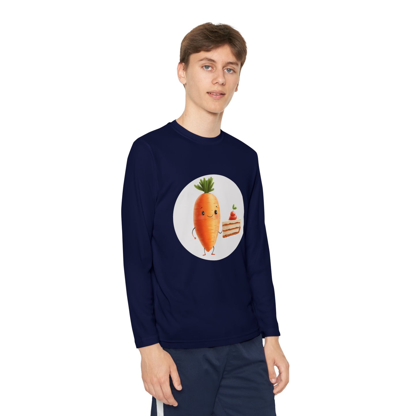 Youth Long Sleeve Competitor Tee (Carrot Cake)