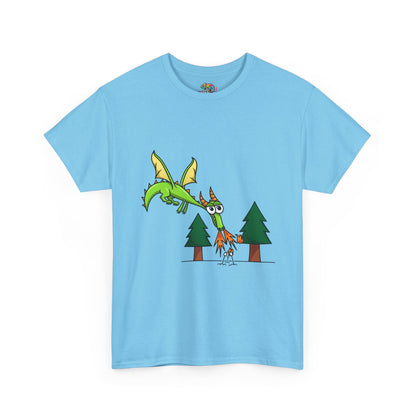 Unisex Heavy Cotton Tee (Flaming Dragon)