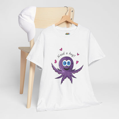 Unisex Heavy Cotton Tee (Octopus Hug)