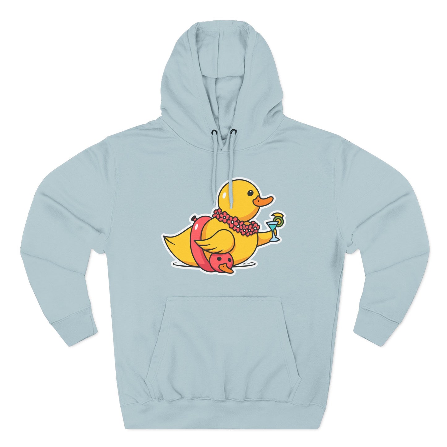 Three-Panel Fleece Hoodie (Tropical Duck)