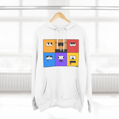 Three-Panel Fleece Hoodie (Emotion Blocks)