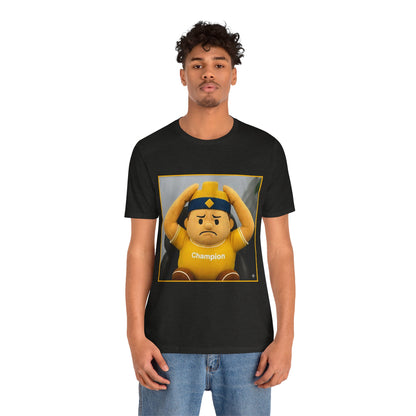 Champion Tee - Casual Unisex Jersey Short Sleeve Shirt with Playful Design (CLASH)