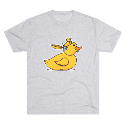 Unisex Tri-Blend Crew Tee (Duck Bird Brain)