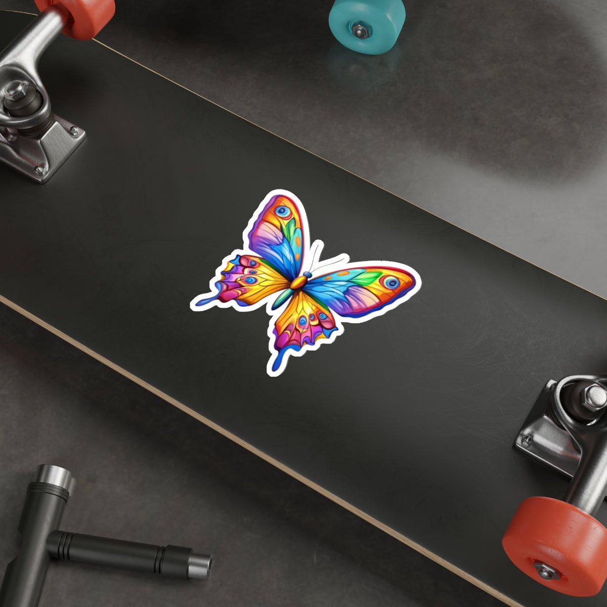 Die-Cut Stickers | Vibrant Art for Personalization (Colorful Butterfly)