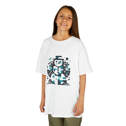 Kids Heavy Cotton T-Shirt (Abstract Snowman)