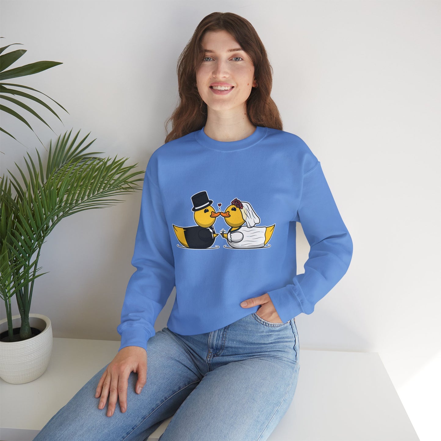 Unisex Heavy Blend™ Crewneck Sweatshirt (Wedding Ducks)