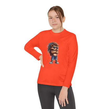 Youth Long Sleeve Competitor Tee (Cool Hedgehog)