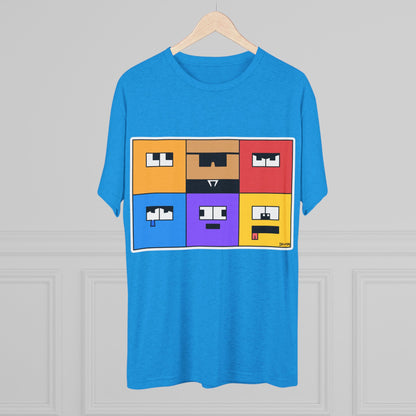 Unisex Tri-Blend Crew Tee (Emotion Blocks)