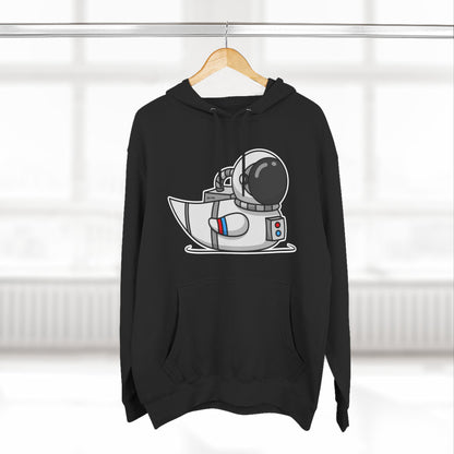 Three-Panel Fleece Hoodie (Astronaut Duck)