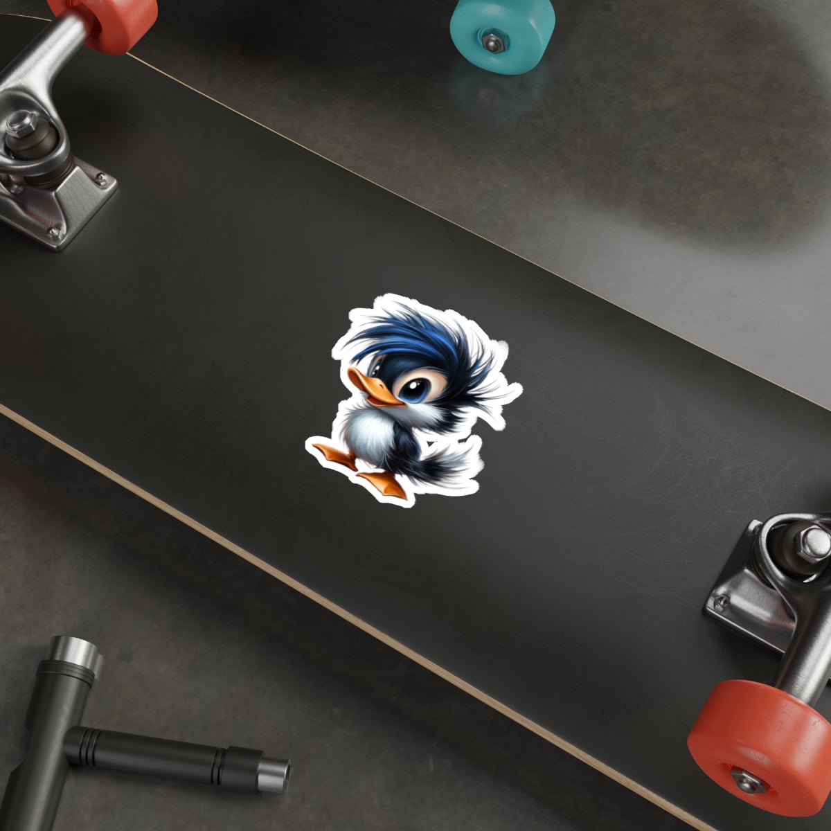 Die-Cut Stickers | Perfect for Laptops & Travel Decor (Blue Hair Duck)