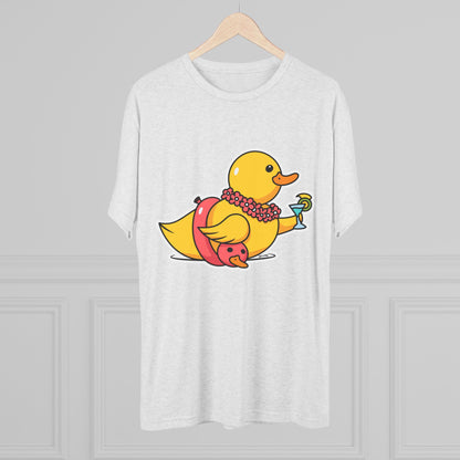 Unisex Tri-Blend Crew Tee (Tropical Duck)