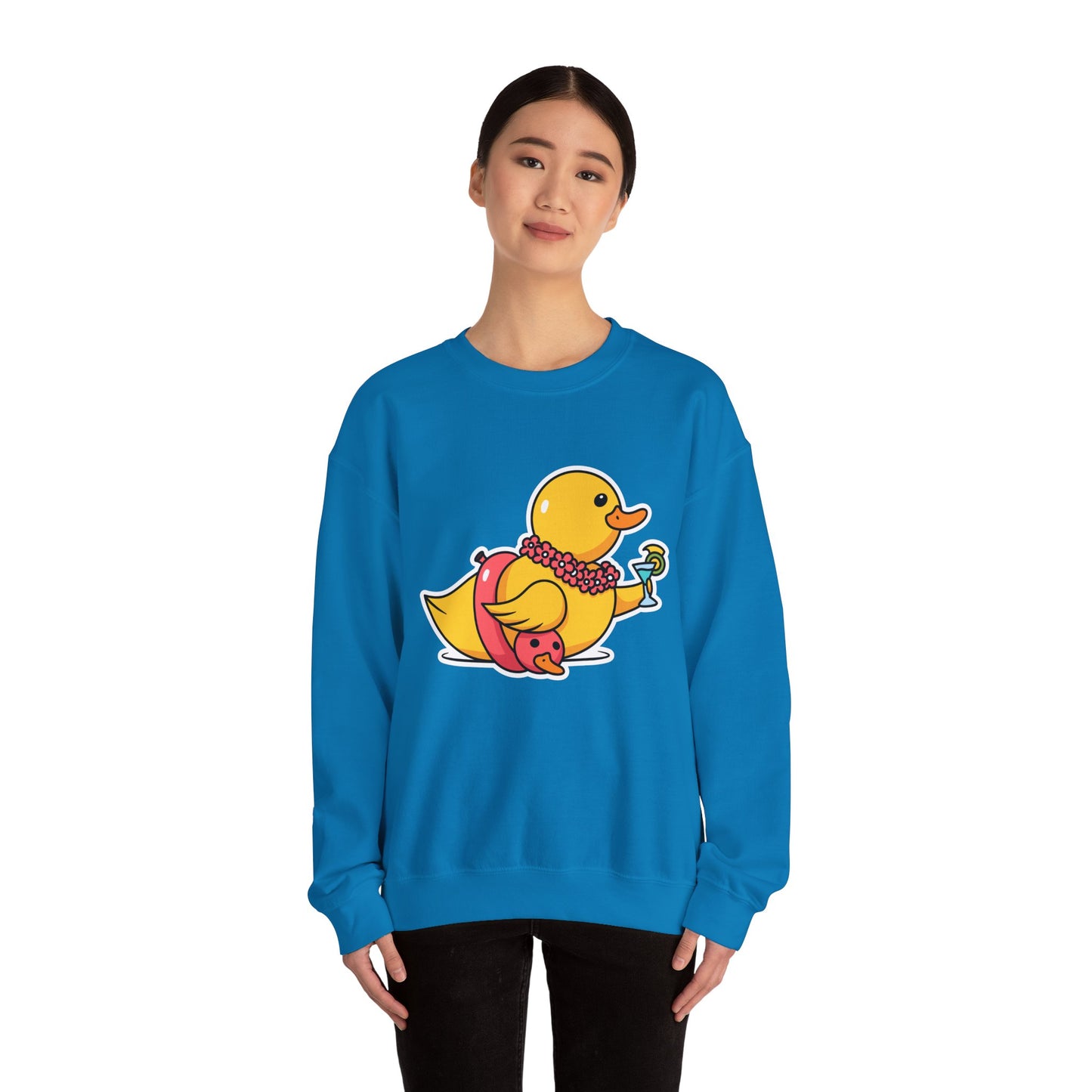 Unisex Heavy Blend™ Crewneck Sweatshirt (Tropical Duck)