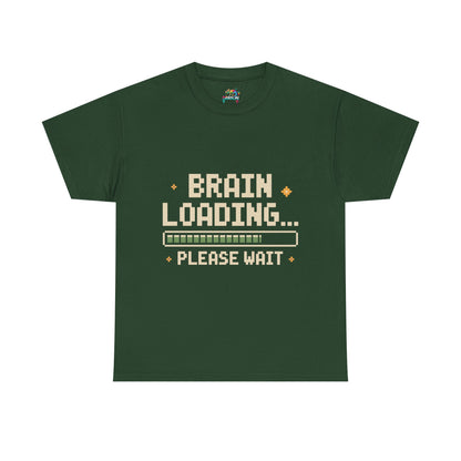 Unisex Heavy Cotton Tee (Brain Loading...Please Wait)