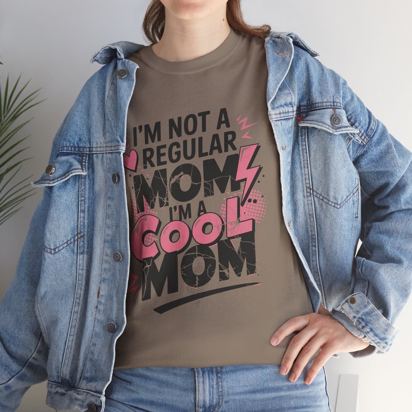 Unisex Heavy Cotton Tee (I'm Not a Regular Mom, I'm a Cool Mom)