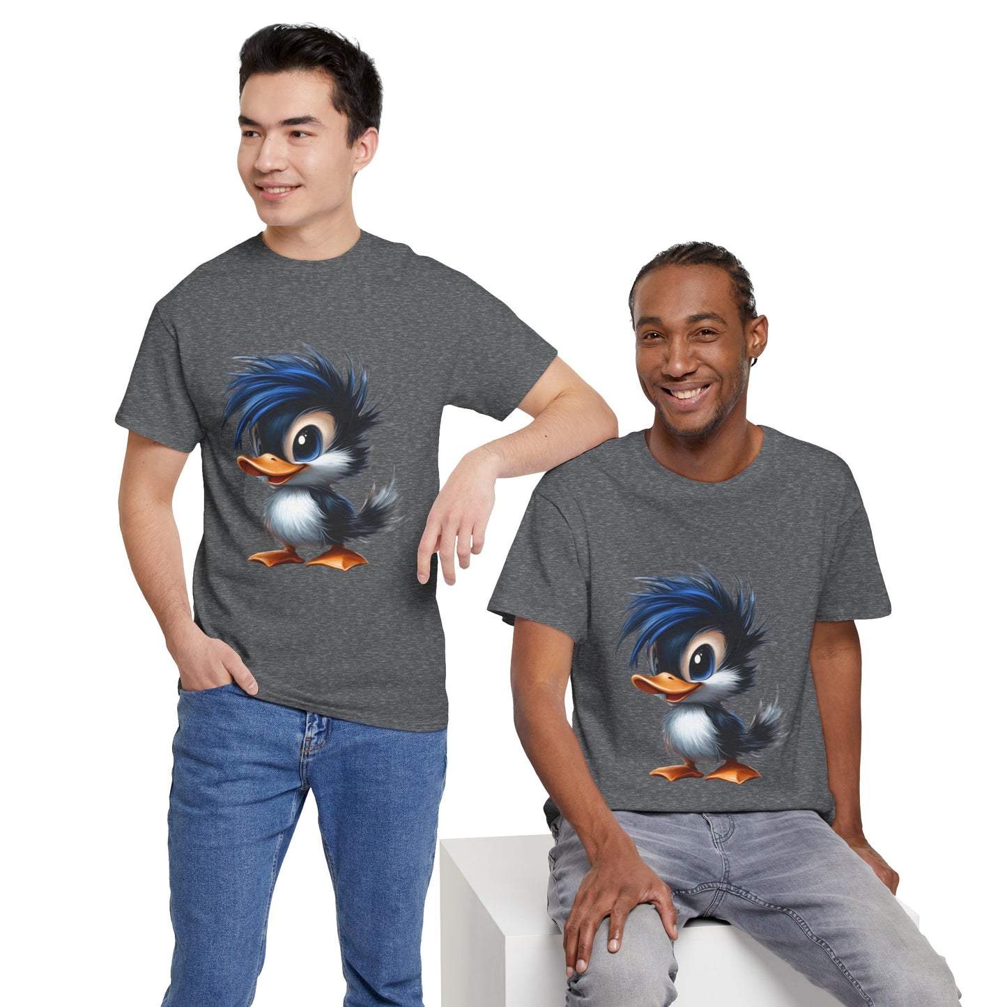 Unisex Heavy Cotton Tee (Blue Hair Duck)