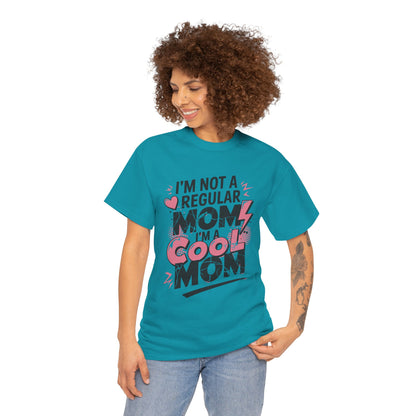 Unisex Heavy Cotton Tee (I'm Not a Regular Mom, I'm a Cool Mom)