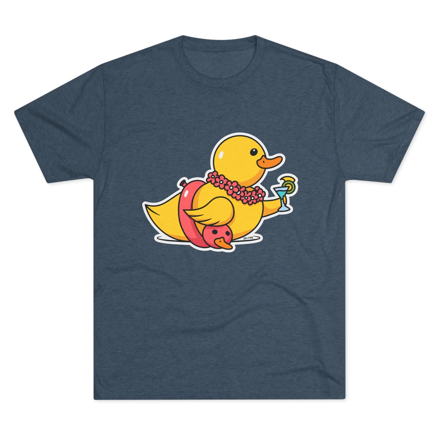 Unisex Tri-Blend Crew Tee (Tropical Duck)