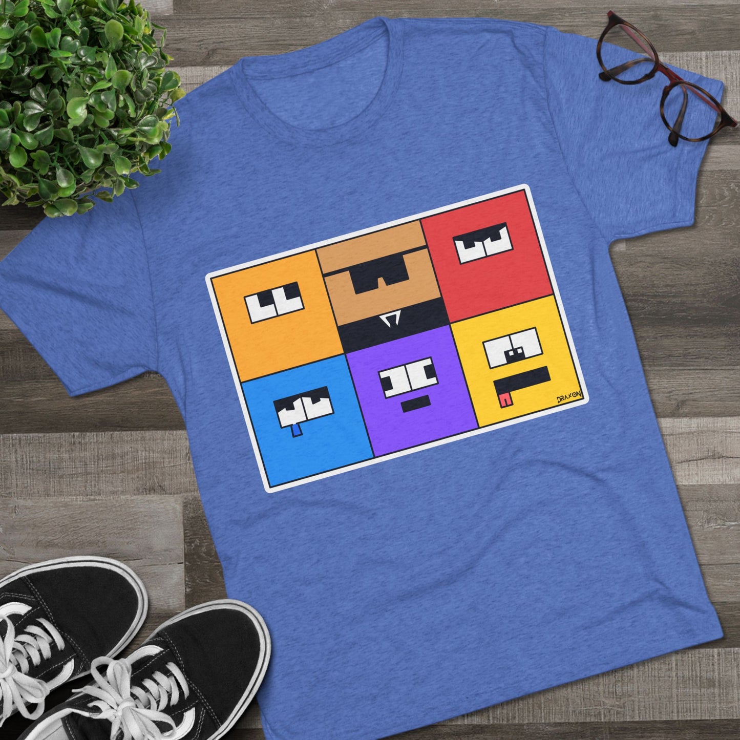 Unisex Tri-Blend Crew Tee (Emotion Blocks)