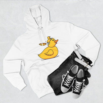 Three-Panel Fleece Hoodie (Duck Bird Brain)