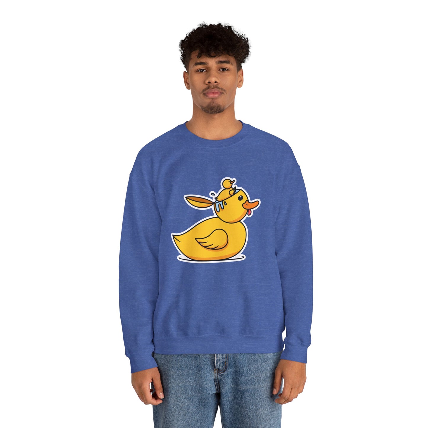 Unisex Heavy Blend™ Crewneck Sweatshirt (Duck Bird Brain)