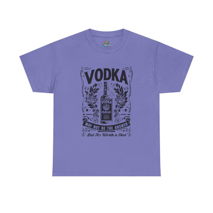 Unisex Heavy Cotton Tee (Vodka - Worth a Shot)