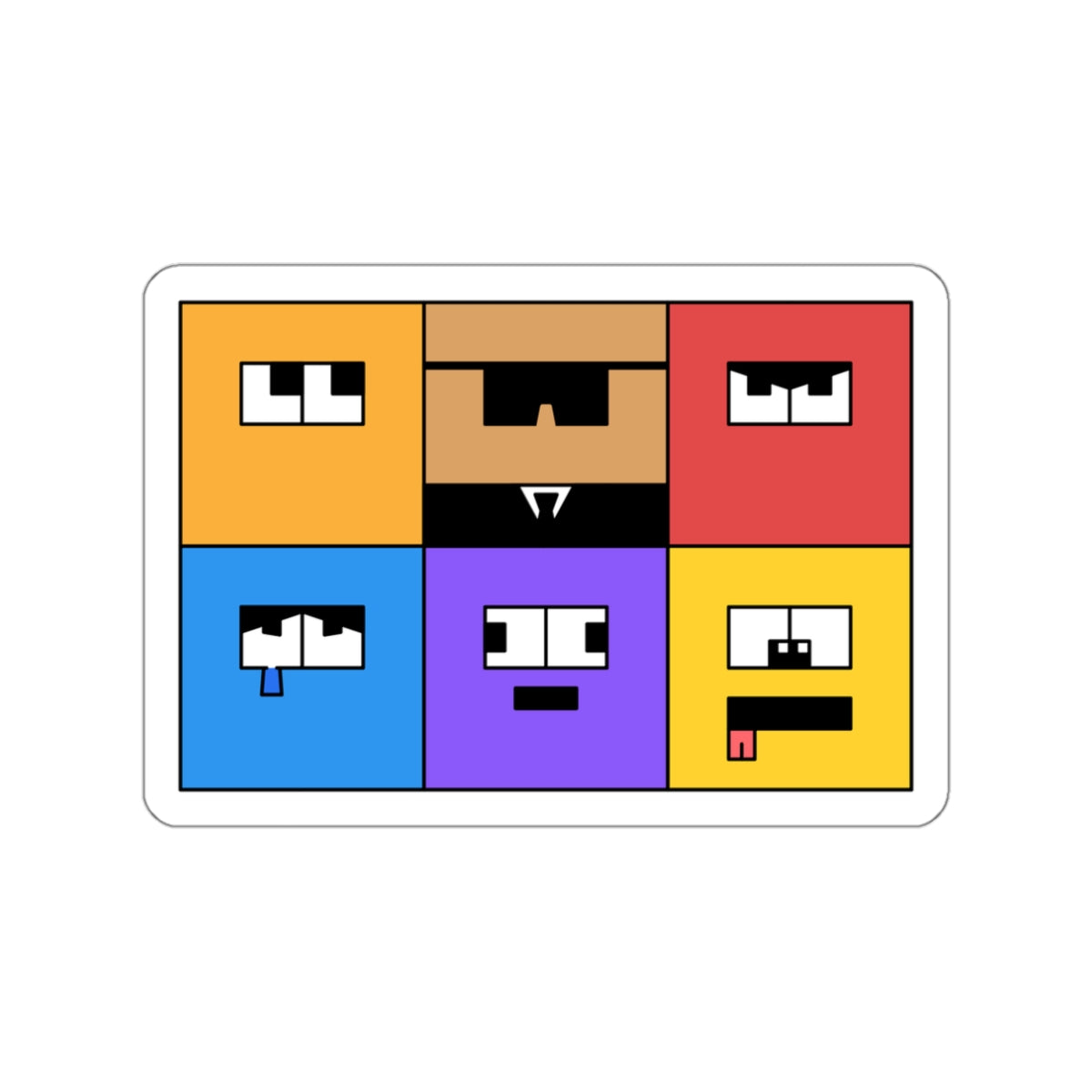 Die-Cut Stickers | Vibrant Art for Personalization (Emotion Blocks)