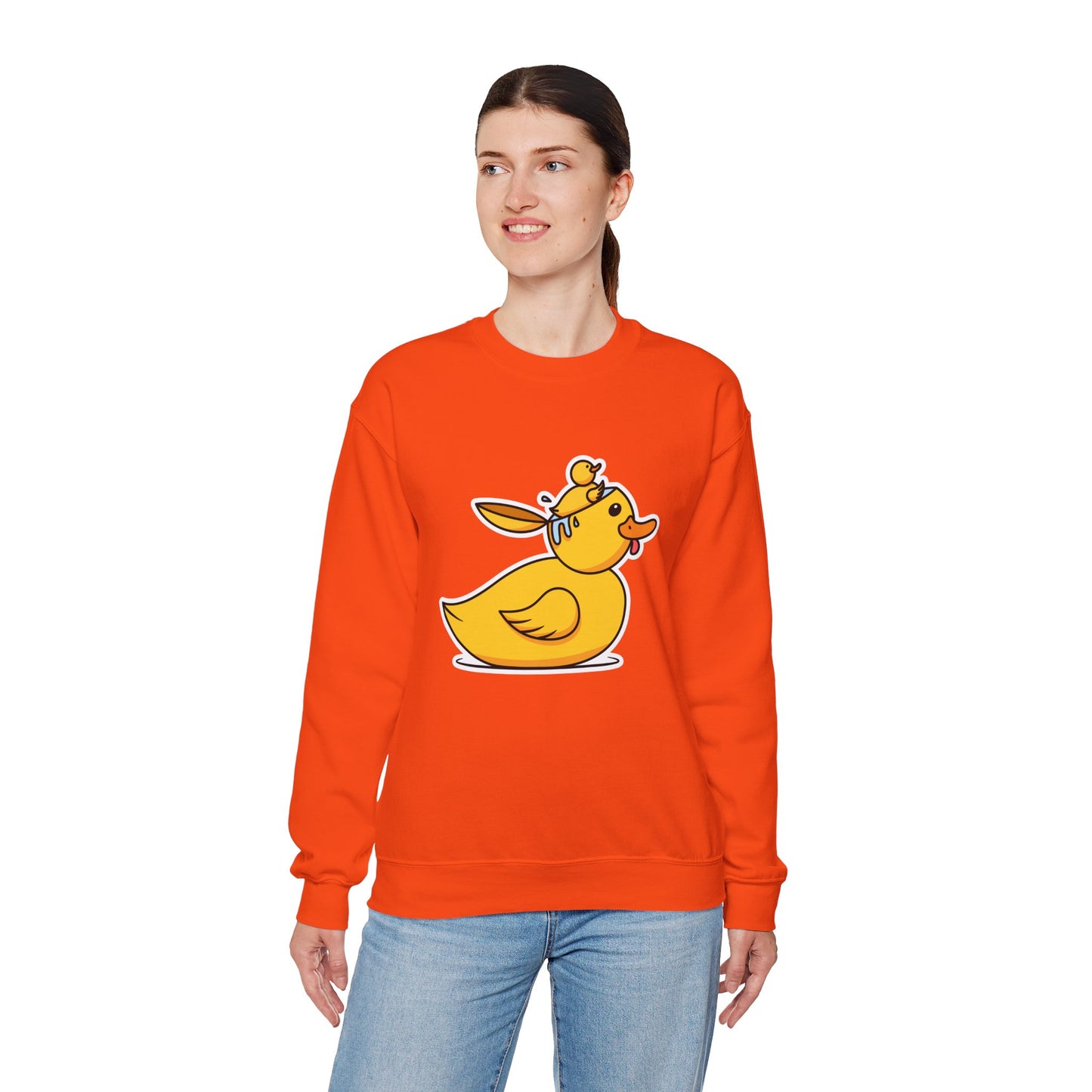 Unisex Heavy Blend™ Crewneck Sweatshirt (Duck Bird Brain)
