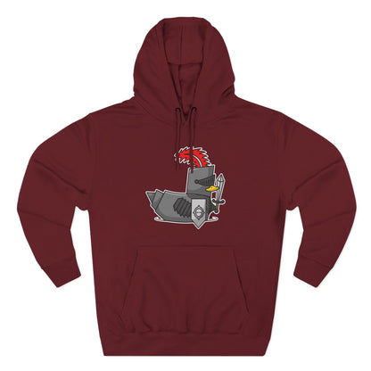 Three-Panel Fleece Hoodie (Knight Duck)