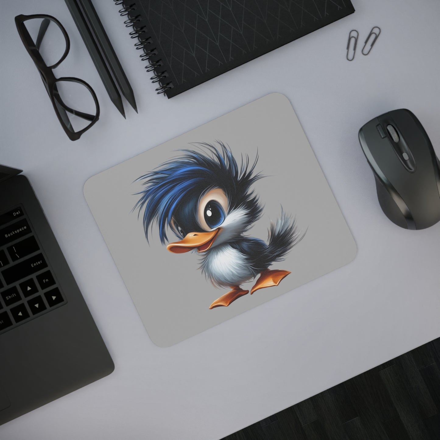 Desk Mouse Pad (Blue Hair Duck)