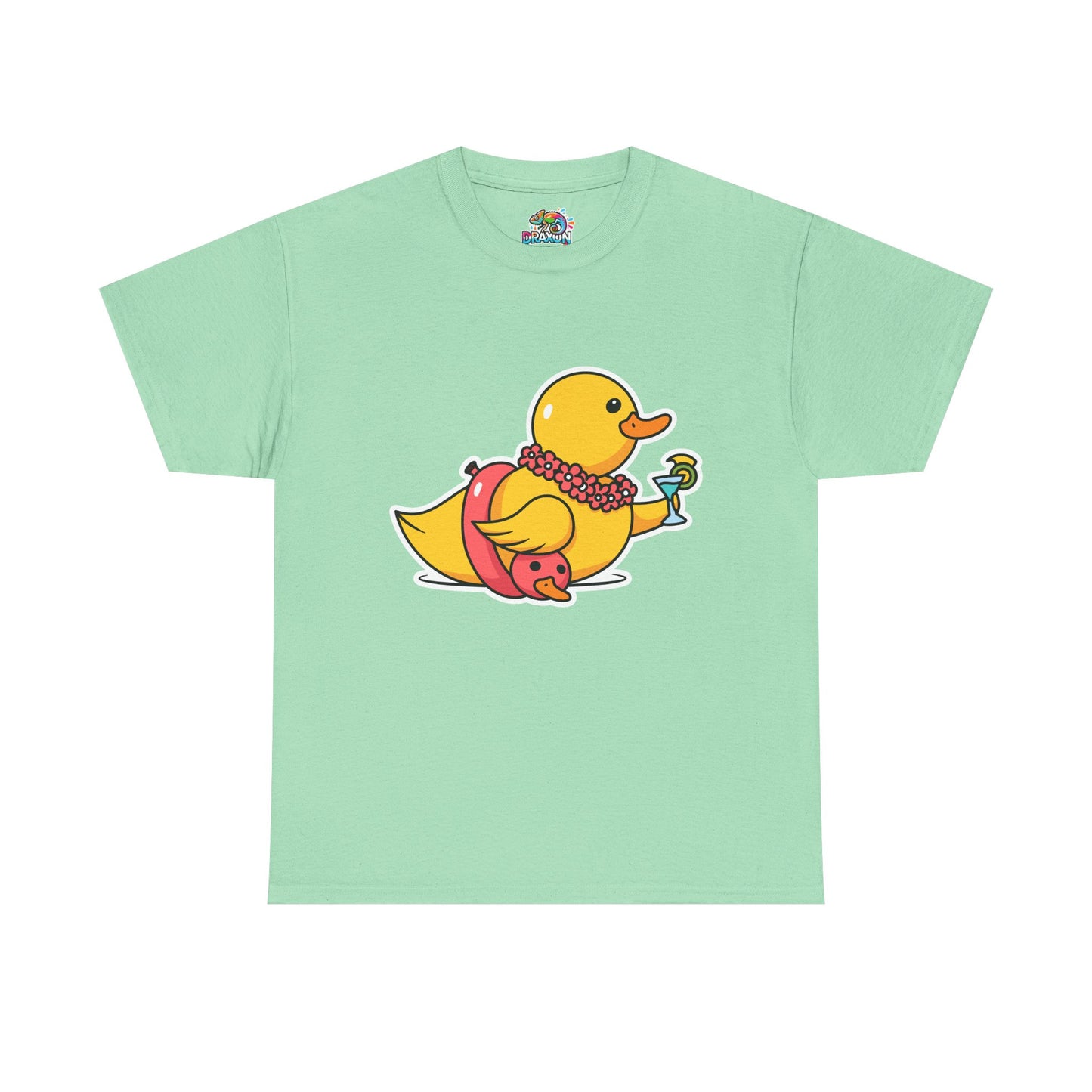 Unisex Heavy Cotton Tee (Tropical Duck)