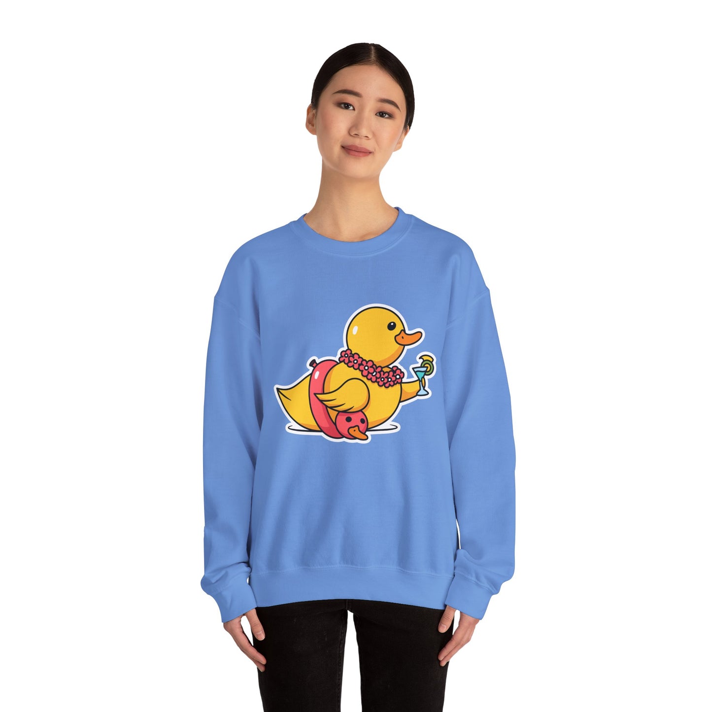Unisex Heavy Blend™ Crewneck Sweatshirt (Tropical Duck)