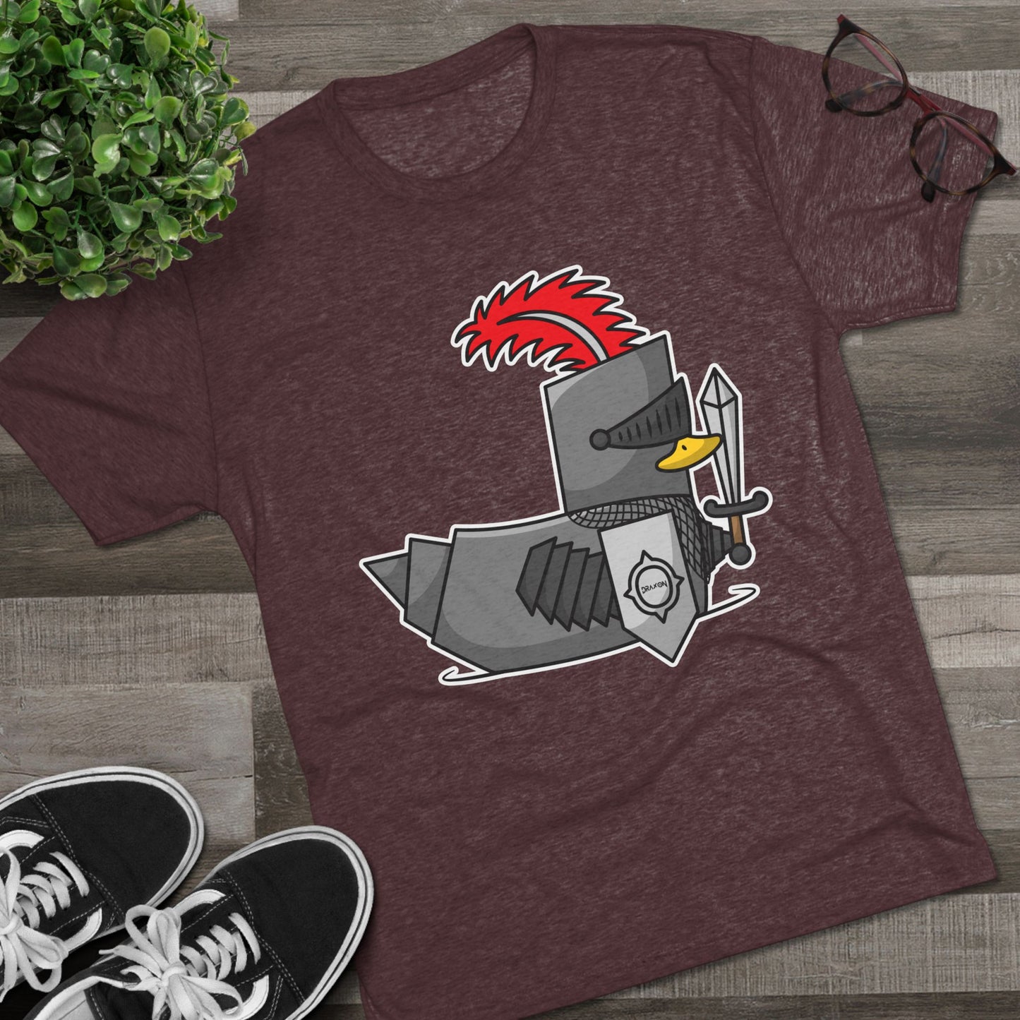 Unisex Tri-Blend Crew Tee (Knight Duck)
