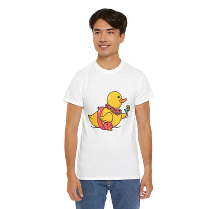 Unisex Heavy Cotton Tee (Tropical Duck)