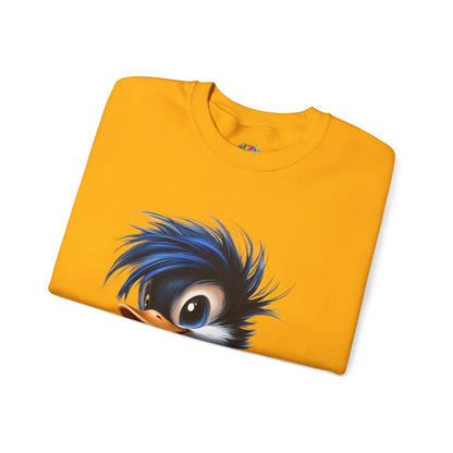 Unisex Heavy Blend™ Crewneck Sweatshirt (Blue Hair Duck)