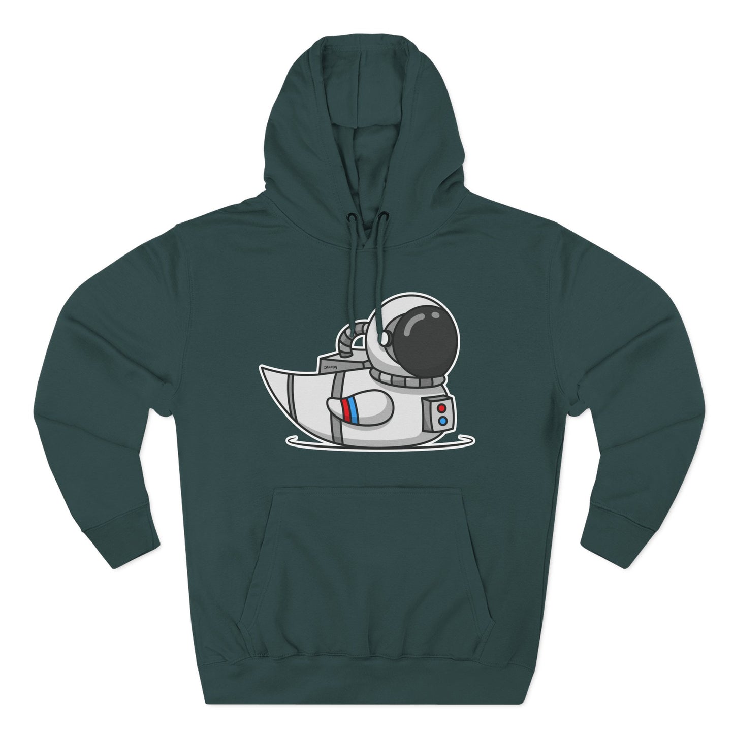 Three-Panel Fleece Hoodie (Astronaut Duck)