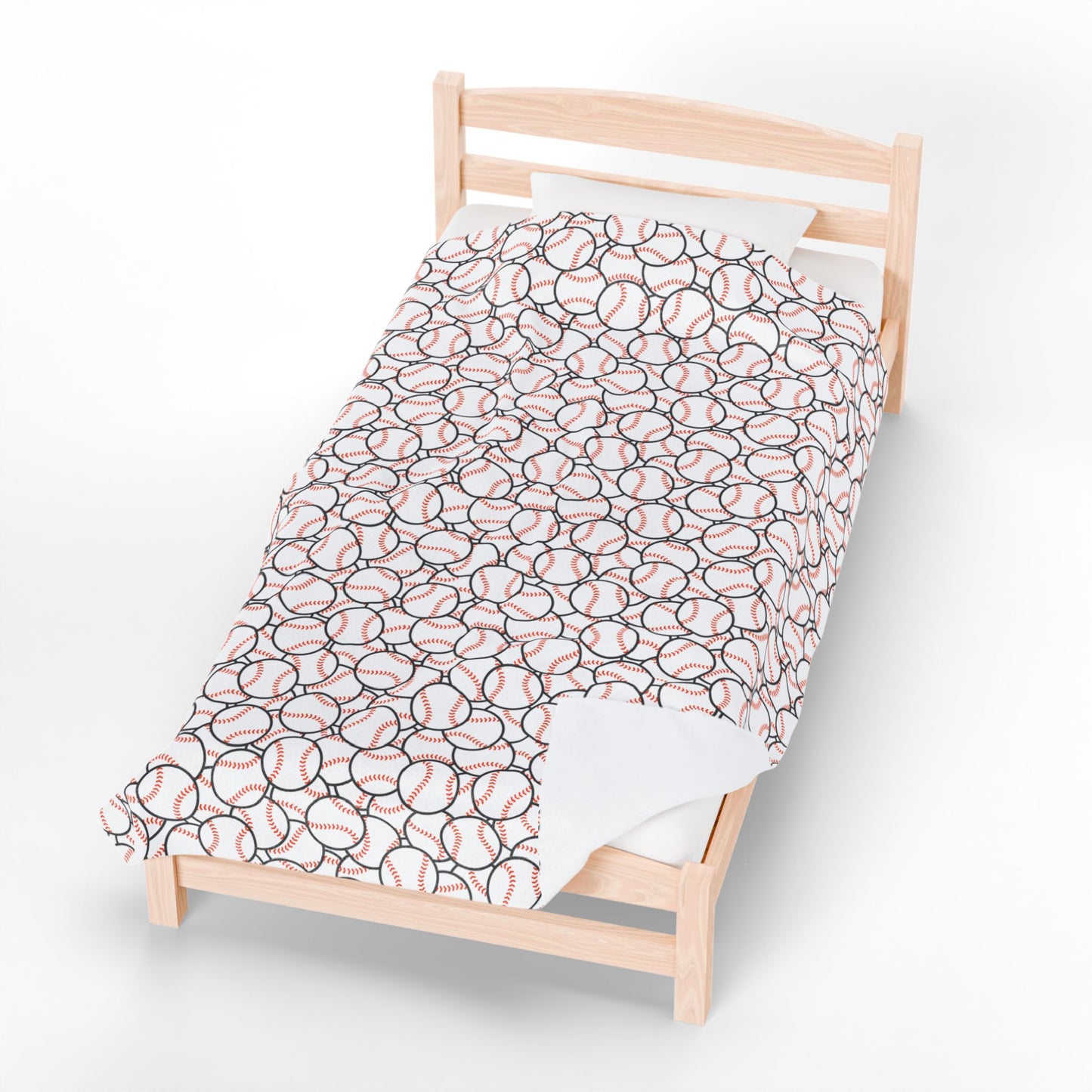 Velveteen Plush Blanket (Baseball)