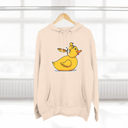 Three-Panel Fleece Hoodie (Duck Bird Brain)