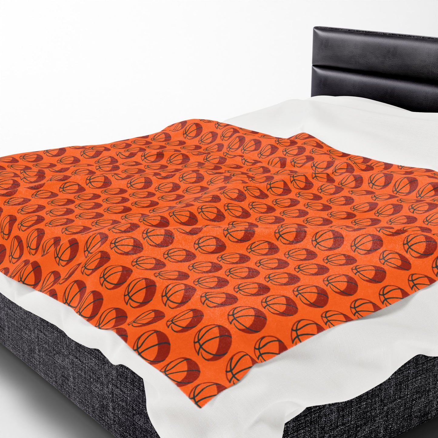 Velveteen Plush Blanket (Basketball)