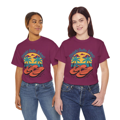 Unisex Heavy Cotton Tee (Straight Outta School)