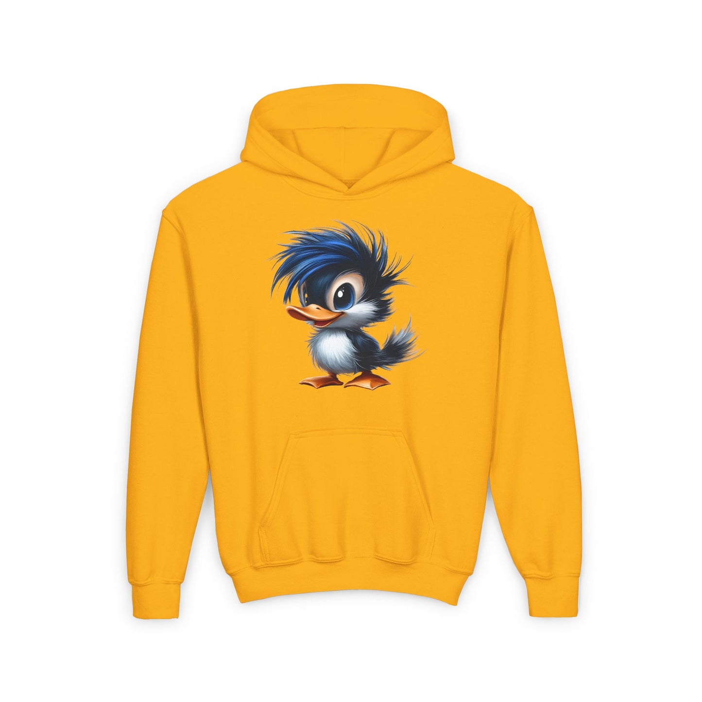 Youth Heavy Blend Hooded Sweatshirt (Blue Hair Duck)