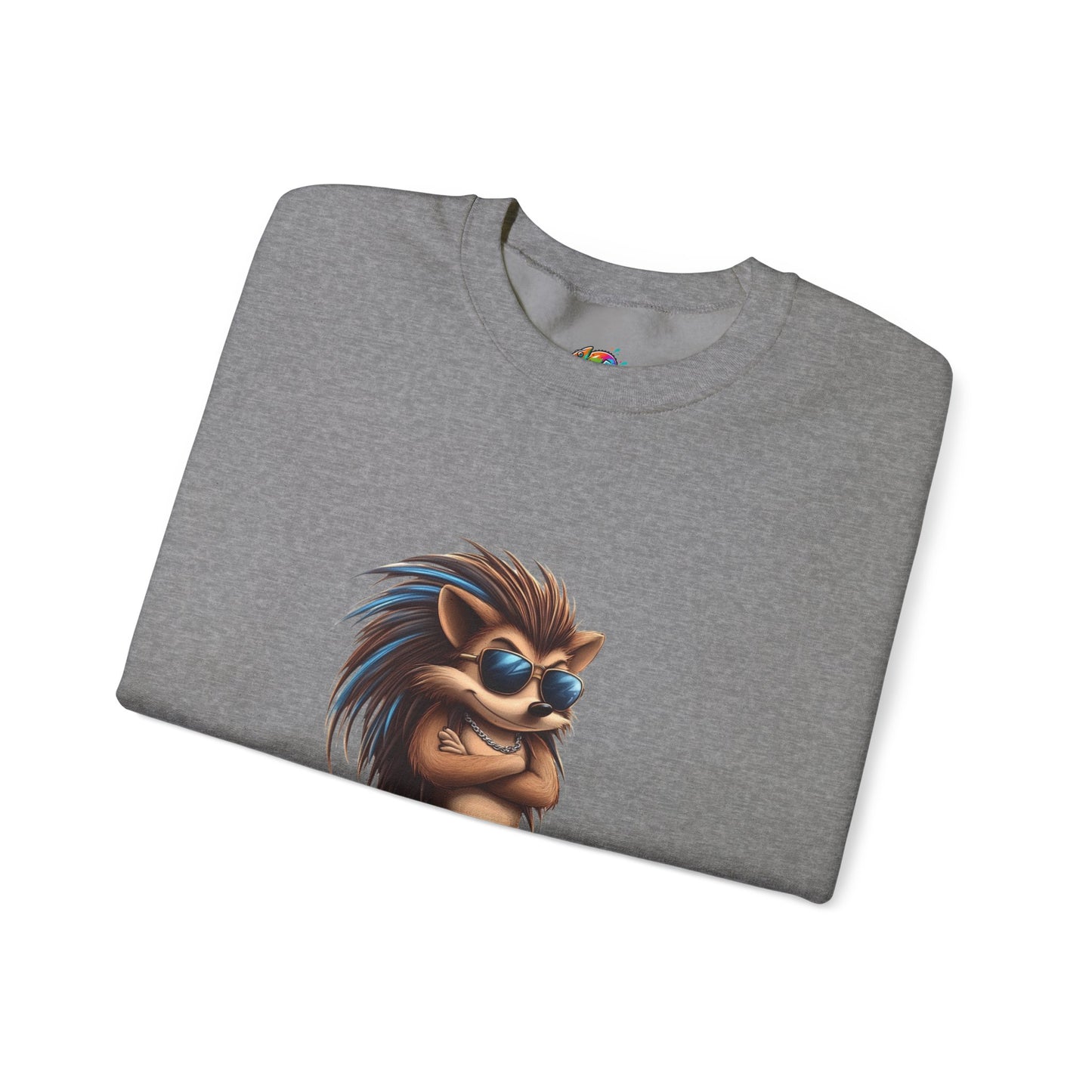 Unisex Heavy Blend™ Crewneck Sweatshirt (Cool Hedgehog)