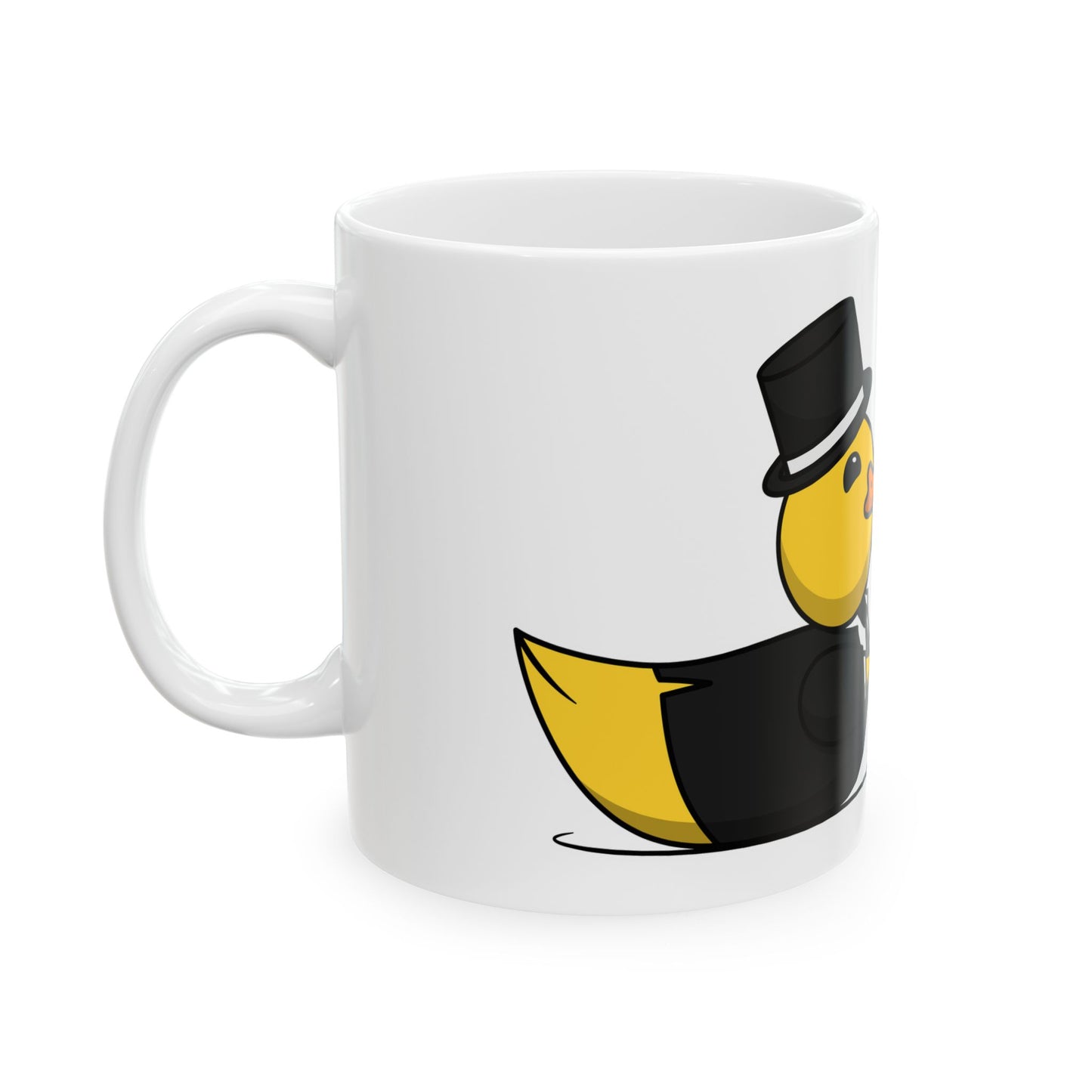 White Ceramic Mug 11oz & 15oz (Wedding Ducks)